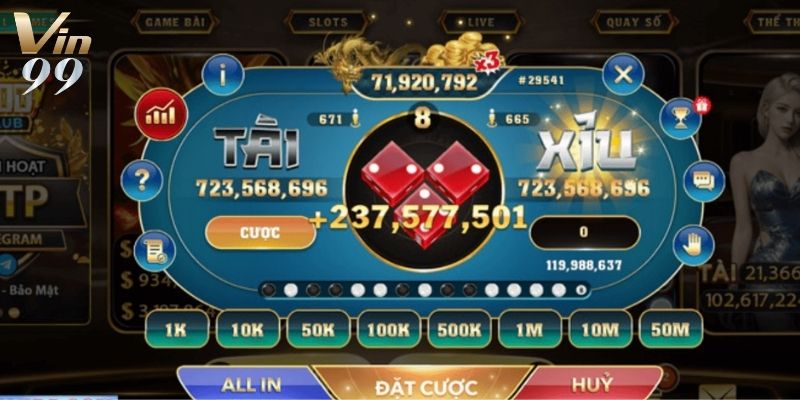 Tổng quan về game tài xỉu Vin99 nức tiếng trên thị trường.